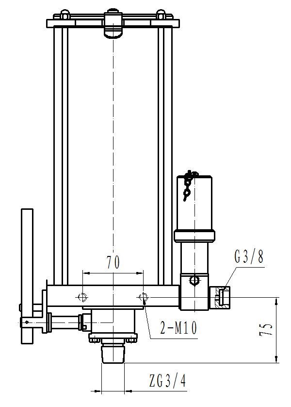 HQY-20 閉路取樣器尺寸圖（mm）